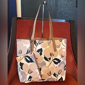 Kate Spade Floral Reversible Tote and Pouch Set